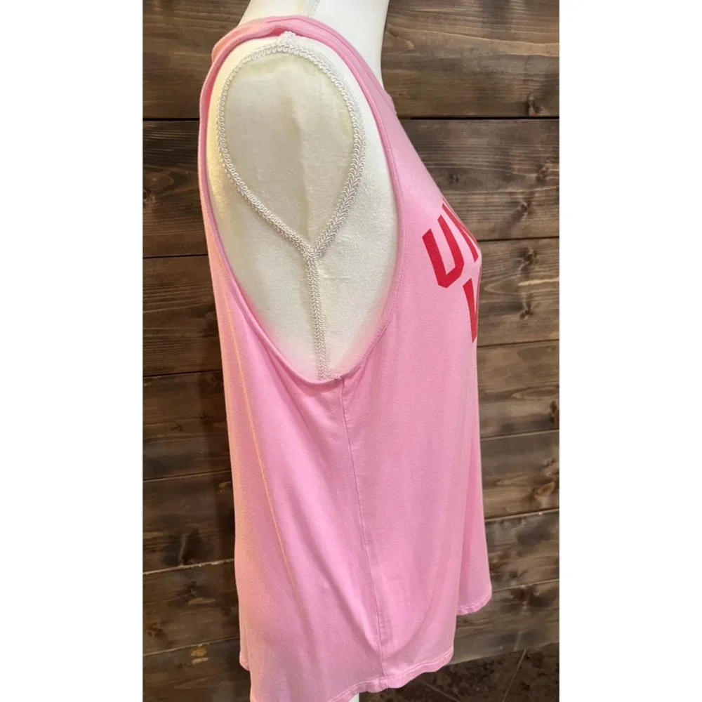 Women’s Hippie Chic Pink Unicorn Vibes Sleeveless Shirt - Picture 2 of 5